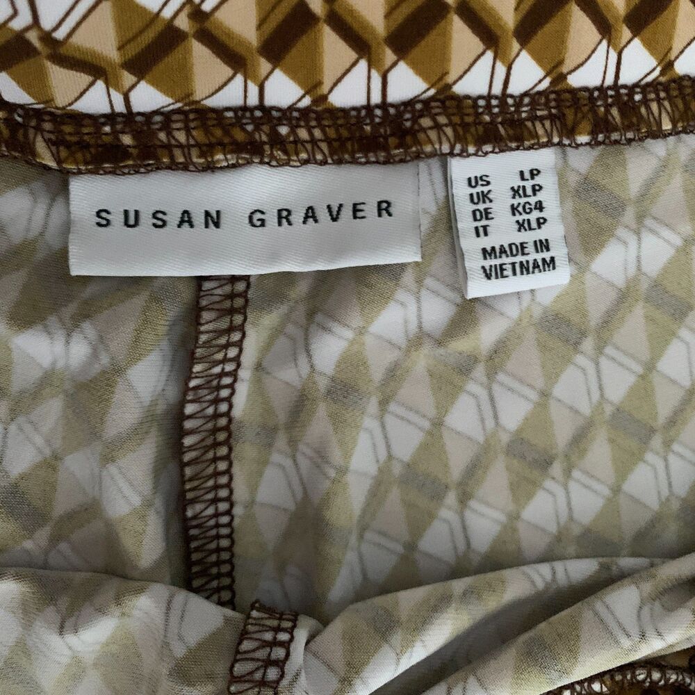 Wide-Leg Houndstooth Knit Pants - Brown/Cream - Picture 3 of 3